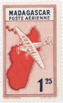 Front: Mailplane: 1.25-Franc Postage Stamp