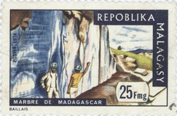 Marble of Madagascar: 25-Franc Postage Stamp