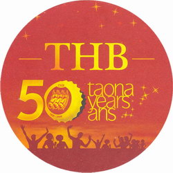 THB Beer Mat: Circular, 50th Anniversary